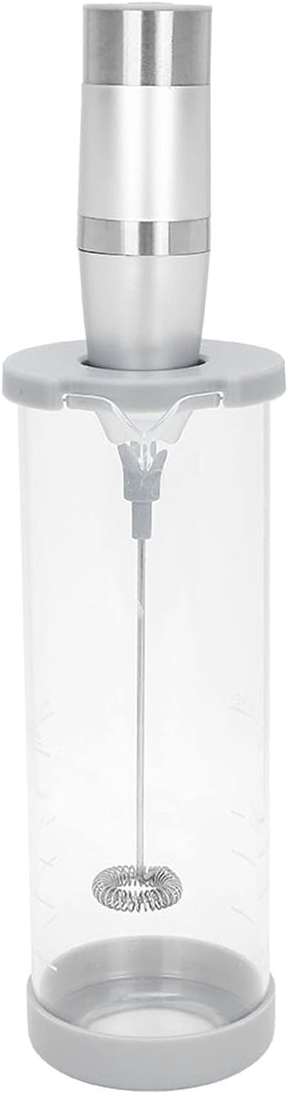 Acouto Electric Milk Frother Stainless Steel Electric Milk Frother Egg Beater Automatic Glass Mixing Cup Kitchen Tool Handheld Drink Mixer Coffee, Latte, Matcha - Home & KitchenKitchen