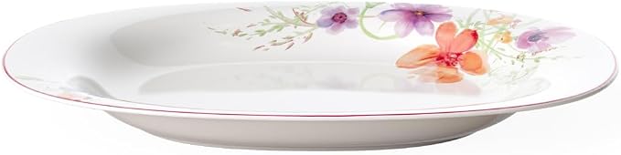 Villeroy & Boch Mariefleur Basic Serving Platter, 34 cm, Premium Porcelain, White/Multicoloured - Image 2