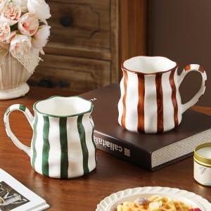 Ceramic Mug,14 oz Cute Mug,Cute Coffee Mug,Large Mug,Ceramic Coffee Mug,Hand-Painted Coffee Cup (Brown) - Image 3