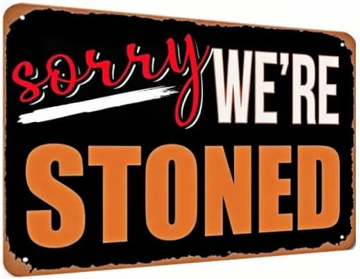 Fun Decorative Sign - Vintage Metal Tin Wall Art for the Man Den, Bar, Dorm or Garage - 420 Style Room Decor, 8x12 Inch by carastora
