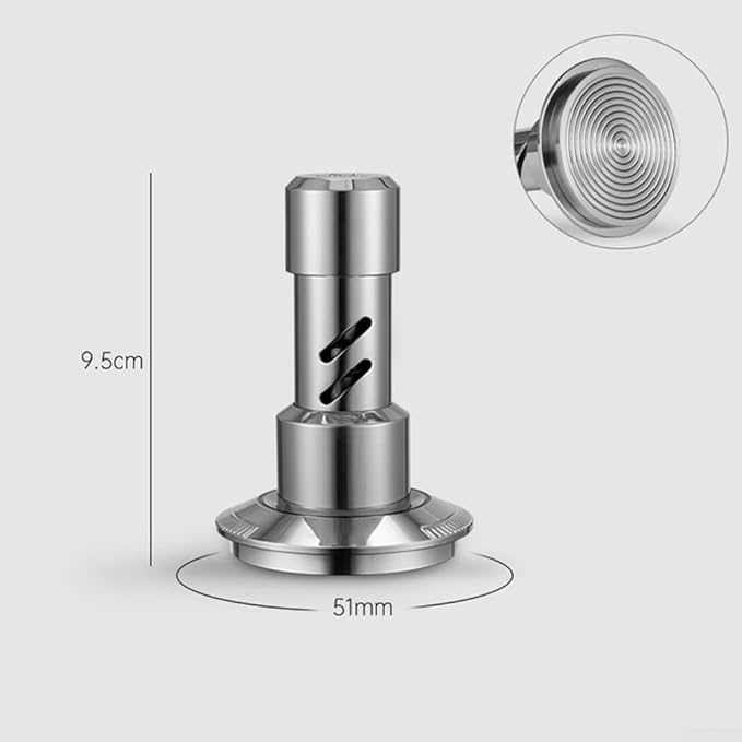 Professional Manual Coffee Tamper with Magnetic Alignment for For espresso Machines 51/53/58mm Sizes (51mm)