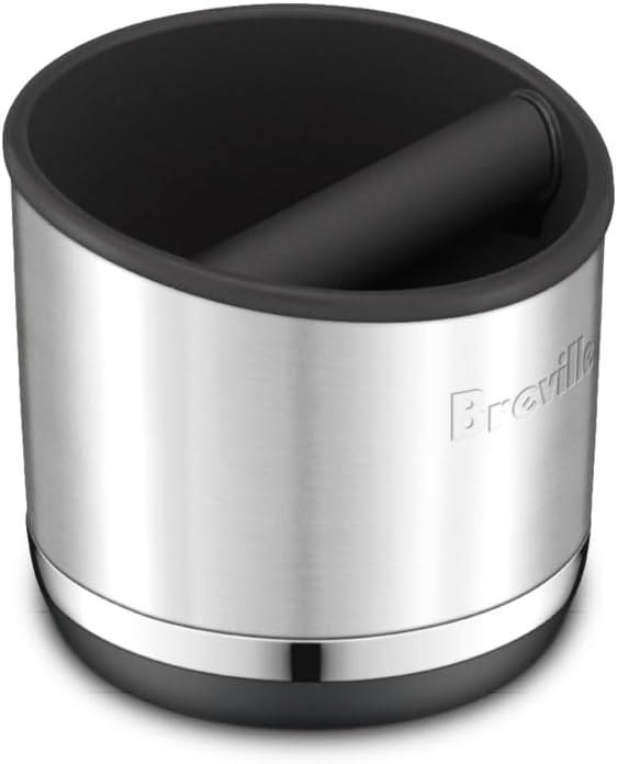 Breville BEA501BSS Knock Box 10 Espresso Accessory, Brushed Stainless Steel | Upgrade your coffee bar with this durable and easy-to-clean knock box featuring a removable bar | 10 puck capacity - Image 2