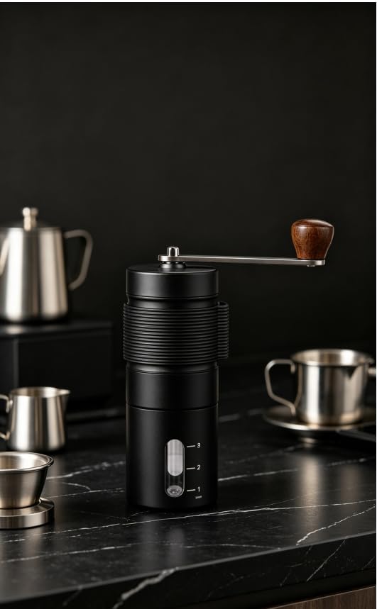 Portable manual espresso machine, manual coffee grinder and mini travel coffee machine set, suitable for camping, cars, RVs, hiking, offices, homes and coffee bean grinding. - Image 7