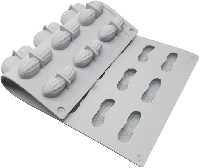 mostsom Silicone Molds for Chocolate Covered Peanut, 24 Cavity Candy Making Mold for Chocolate Covered Raisins, Peanuts, Espresso Coffee Beans, Cashews, Nuts (Peanut G)