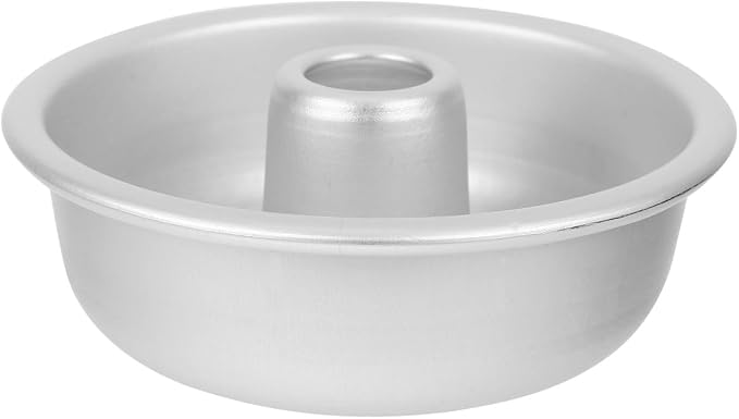 Non-Stick Angel Food Cake Pan Aluminum Round Baking Pan with Central Tube 3.93 X 3.93 X 1.49 in Cake Baking Mold for Pound Chiffon Home Kitchen Desserts by Ifundom