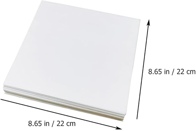 ibasenice 500pcs Non-stick Food Wrapping Paper 8 Inch Square Baking Oil Absorbing Pads for Cake and Bread, Disposable Greaseproof Kitchen Parchment Sheets for Baking and Frying Snacks - Image 2