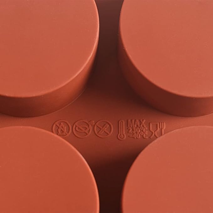 Newk Cylinder Silicone Mold, 4 Packs 12-Cavity Round Cylinder Mold for Cake Pops, Soap Mold, Chocolate Cookie mold, Bath Bomb, Cheesecake, Chocolate Cover Mold