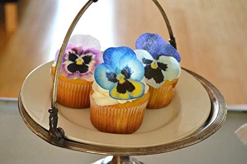 Sugar Robot - Edible Pansies for cake decorating - Large Size - Edible flowers cake decorations - Premium Crafted - Made in the USA Cake -Set of 12 (Pansies) - Image 3