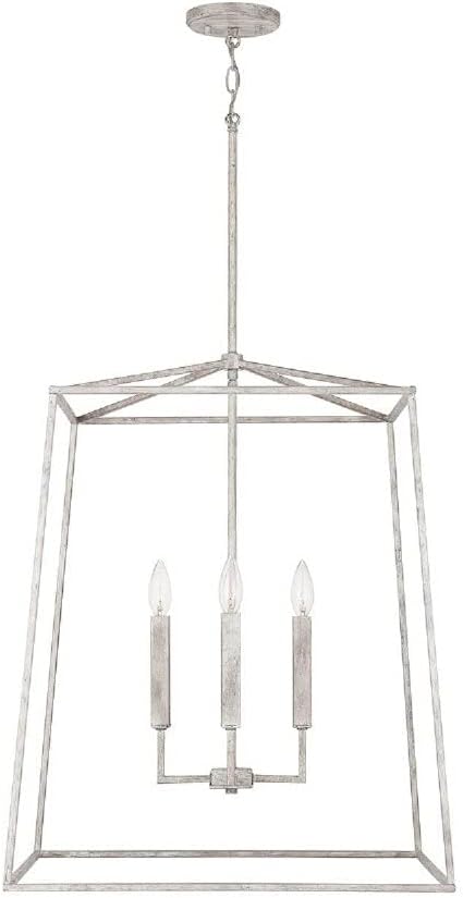 Capital Lighting 537643AD Thea Lantern Foyer Pendant, 4-Light 240 Total Watts, 28" H x 22" W, Aged Brass - Image 10