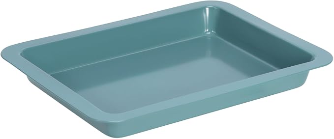 CHEFMADE Baking Pan, 15" Nonstick Lasagna Sheet Pan for Oven (Green) | Deep 1.9" carbon steel bakeware. Nonstick coating, wide edges for easy handling. Oven-safe for roasting, cookies, casseroles by CHEFMADE