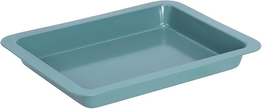 CHEFMADE Baking Pan, 15" Nonstick Lasagna Sheet Pan for Oven (Green) | Deep 1.9" carbon steel bakeware. Nonstick coating, wide edges for easy handling. Oven-safe for roasting, cookies, casseroles by CHEFMADE