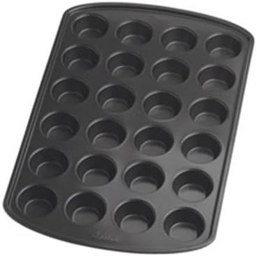 Wilton Gold Non-Stick Muffin Pan, Made Without PFAS, 24-Cup | Non-Stick Steel with Scratch-Resistant Coating, Resists Warping, Extended Handles, Dishwasher Safe, Perfect for Cupcakes - Image 4