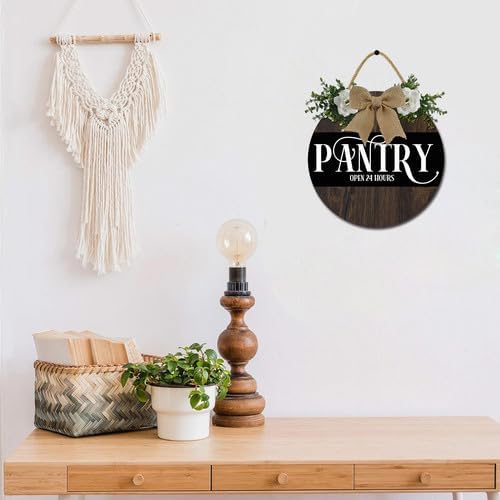 FemiaD Pantry Sign Wall Decor Farmhouse Pantry Sign Wooden Rustic Retro Hanging Wooden Art Kitchen Decor for Home Room Holiday Decoration 12inch - Image 4