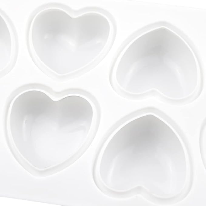 2 Pcs 3D Heart Shape Mold for Chocolate and Dessert Making | Flexible silicone for easy unmolding, Non-stick surface for clean shaping results, Heat resistant for baking and freezing use - Image 7