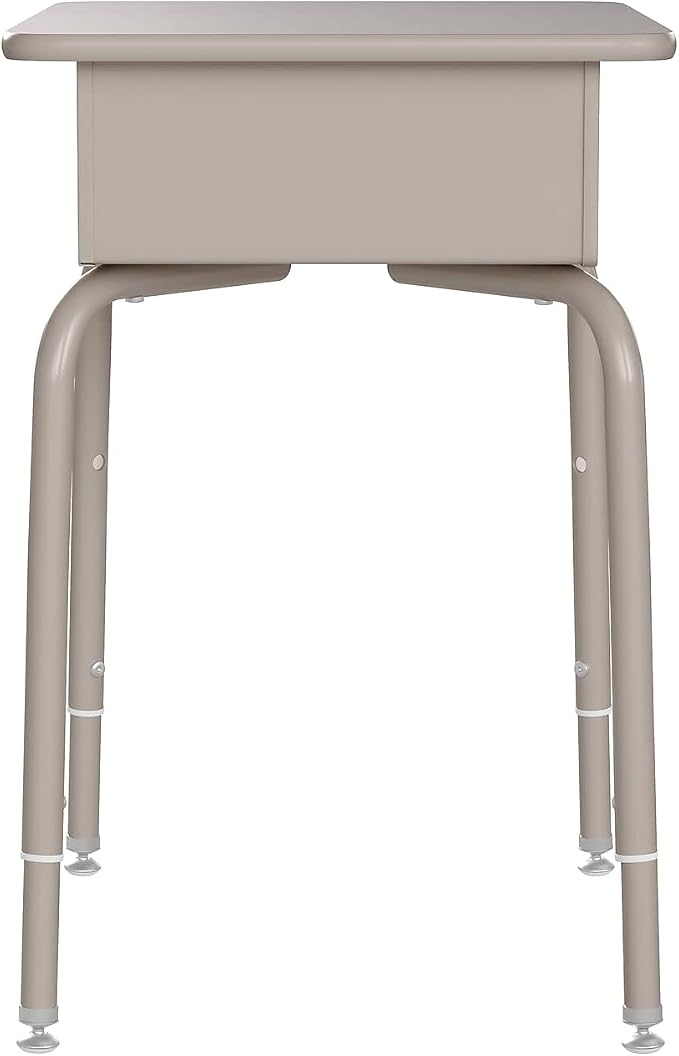Flash Furniture Billie Student Desk - Gray Granite Open Front School Desk - Silver Metal Frame - 24"W x 18"D Adjustable Height, Durable for School or Remote Learning - Image 7