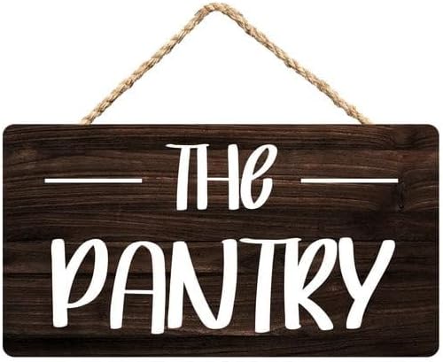 The Pantry Organized Wooden Decor Sign - 12X6 Inch Wall Art for Tidy Kitchens by Unknown
