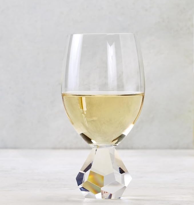 Z Gallerie Dioptre Wine Stemware, Prism Bottom | Glass Series, Sets of 4 by ZGallerie
