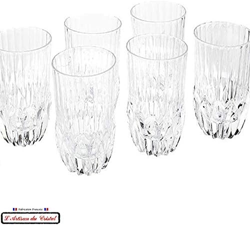 KLEIN 54120 BACCARAT FRANCE 6 Long Drink Aperitif/Cocktail Crystal Glasses - Service Concorde Prestige 40 cl (13,5 fl oz) - Klein House - Company : Artisan du Cristal - Gift Set - Stamp - Image 2