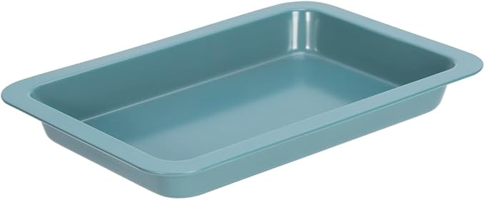 CHEFMADE Baking Pan, 11" Nonstick Lasagna Sheet Pan for Oven (Green) | Deep 1.4" carbon steel bakeware. Nonstick coating, wide edges for easy handling. Oven-safe for roasting, cookies, casseroles by CHEFMADE