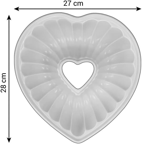Tescoma - 622212 Delìcia Cake Tins with Heart Shaped Donut Mould, Ceramic, Dishwasher Safe, Red and White - Image 5
