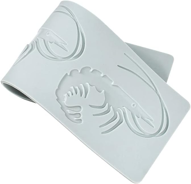 Lobster Shape Lace Silicone Mold Chocolate Candy 3D Hollow Fishbone Candy Mold Food Cooking Meals Decorations Fondant Mold Polymer Clay Molds (A_11.96x3.68x0.12inch)