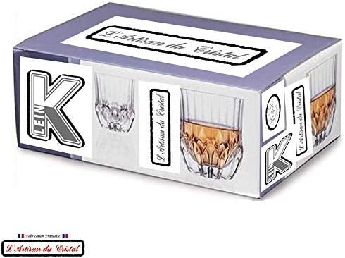 KLEIN 54120 BACCARAT FRANCE 6 Crystal Glasses for Whisky/Cocktail Crystal Glasses - Service Concorde Prestige 35 cl (12 fl oz) - Klein House - Company : Artisan du Cristal - Gift Set - Stamp - Image 4
