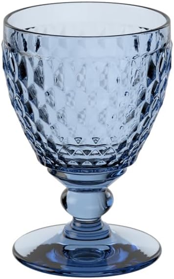 Villeroy and Boch Boston Blue Coloured Wine Glass 120mm by Unknown