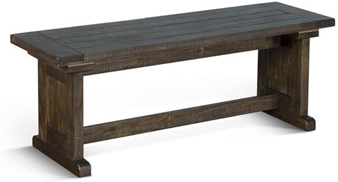 Pemberly Row Farmhouse Wood Kitchen Corner Breakfast Dining Nook Set with Table, Reversible Bench, Chair and Hidden Storage in Tobacco Leaf - Image 7