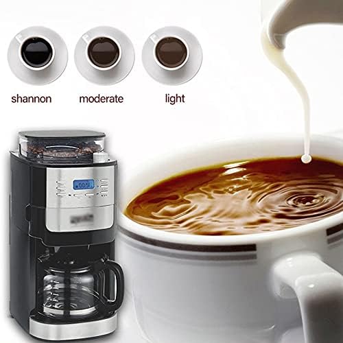 Electric Drip Coffee Machine, Full-Automatic Grinding, 24-Hour Programmable Start, Integrated Brewing System for Fresh Coffee Anytime - Image 6