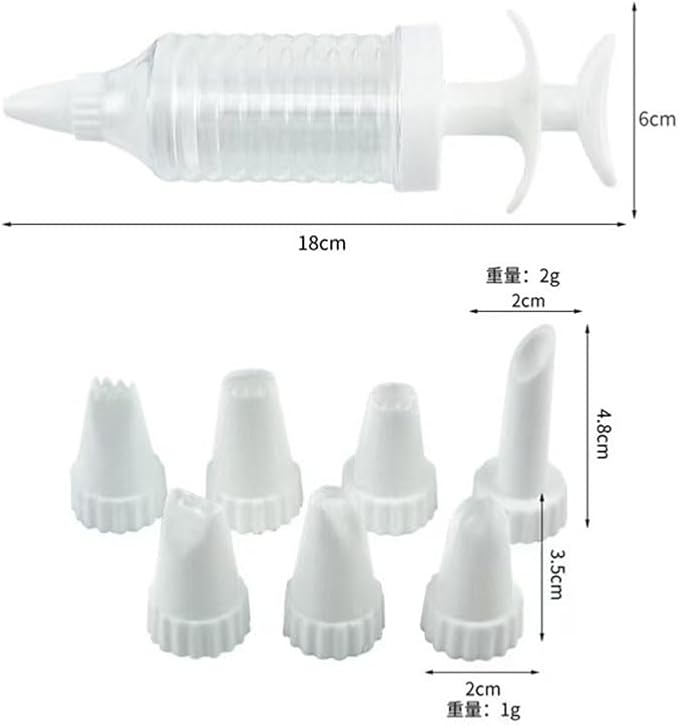 TAODAN 1 Set Cake Decorating Icing Tools Plastic Buttercream Piping Nozzle Baking Utensils Suitable for Making Biscuits Pies Brownies