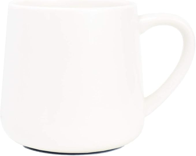 Bosmarlin Large Glossy Ceramic Coffee Mug, White Tea Cup for Office and Home, 18 oz, Suitable for Dishwasher and Microwave, 1 Pack (White) by Bosmarlin