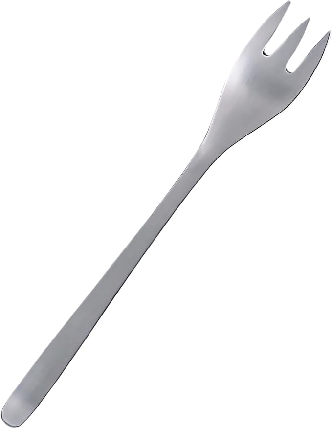 Sori Yanagi Simple Form Cutlery for Easy Use, Tsubamesanjo Stainless Steel Dessert Fork, Sleek Design for Smooth Taste and Dishwasher Safe, Brushed Finish by Unknown