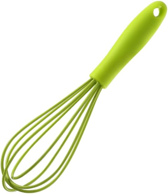 Mini Silicone Whisk, 12-Pack Portable Egg Whisk, Small Whisks For Cooking, Manual Handheld Milk Frothers, Household Egg Blender Silicone Whisks For Cooking (12PCS-Green)