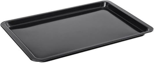 Nonstick Tray 14 Inch Carbon Cookie Sheet Pan for Bread Cake and Pastry, Rectangular Oven Bakeware, Scratch Resistant Easy Clean for Home Bakery(Black) by Unknown