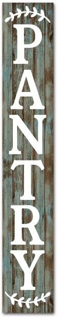 Vertical Pantry Sign Wall Decor 8"x48" Pantry Decor Farmhouse Wood Large Pantry Sign for Hanging Kitchen Sign Wood Sign Vertical Sign Wood Sign Kitchen Wall Art Decor Hanging Plaque Sign by Sokomurg