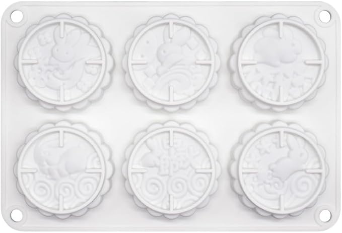 Rabbit Pattern Silicone Cake Mold Handmake DIY Mould Silicone Moulds For Cake Mooncake Mold (Mooncake N_8.52 X5.8 X0.84 inch) - Image 4