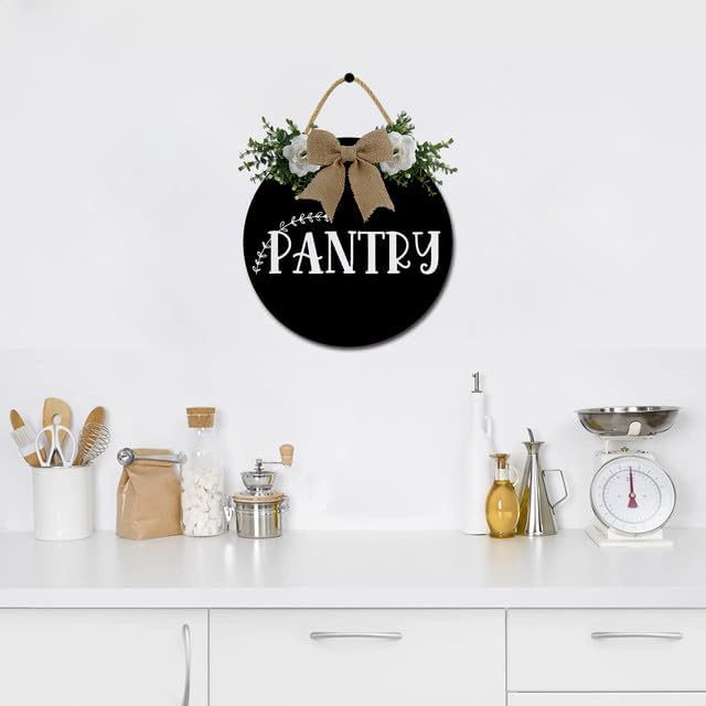 Pantry Sign Pantry Wall Decor Farmhouse Wooden Rustic Pantry Hanging Sign Wooden Art Kitchen Sign Decor for Home Holiday Decoration 12 Inch - Image 5