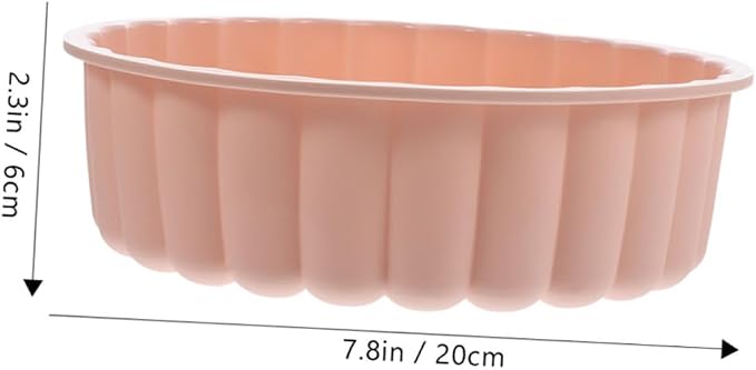Ciieeo 8-Inch Food-Grade Silicone Round Cake Mold 2-Piece High-Temperature Baking Set for Charlotte Cake Tart and Pie for Home Baking - Image 2