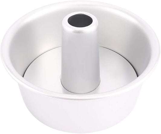 SaditY Round Hollow Chiffon Cake Mold,Cake Mold 6/8 Inch Nonstick Baking Mould Aluminum Alloy Round with Removable Bottom Baking Tray Bakeware(8 inch), Silver by Unknown