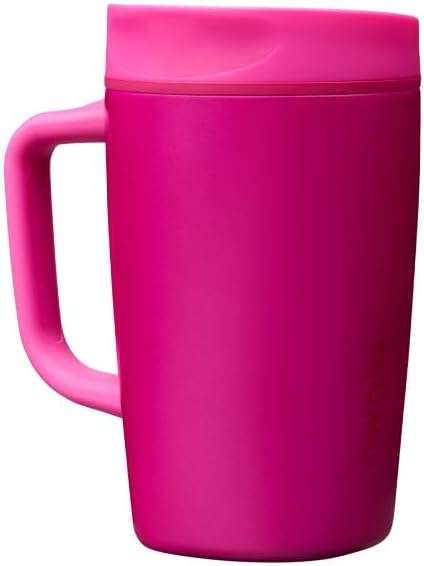 Owala SmoothSip Slider Stainless Steel Insulated Travel Mug with Handle, 100% Leak Proof, For Hot and Cold Drinks, Travel Friendly with Sliding Lock Lid, 12oz, BPA Free, Leak Proof, Read My Lips by Unknown