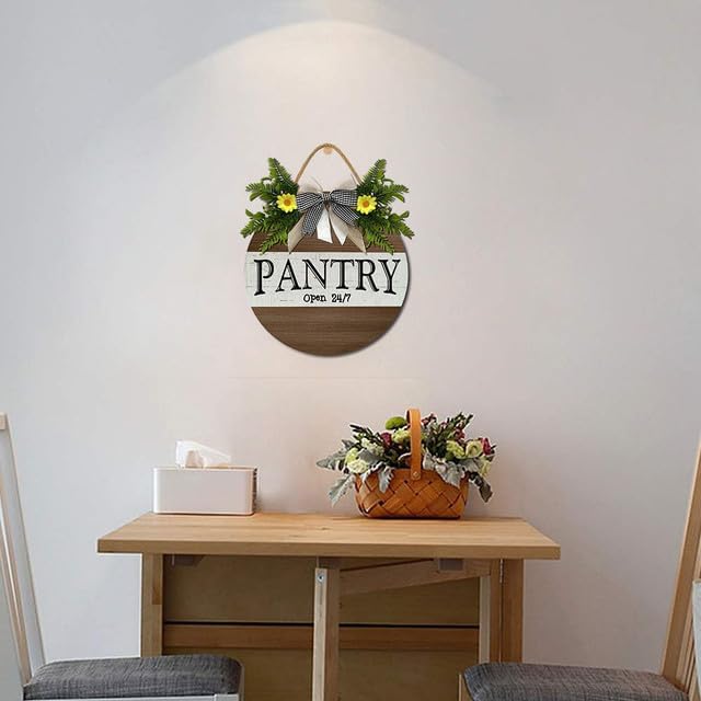 Pantry Wood Sign Decor, Home Pantry Room Door Wall Decor for Kitchen Farmhouse Restaurant Decoration for Holiday Home Shop Farmhouse Window 11" - Image 5