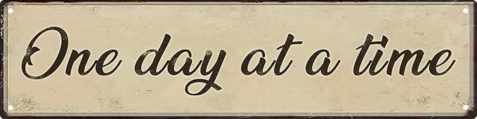 One Day At A Time Street Sign Retro Funny Wall Decor Metal Signs Fall Season Horror Theme Inappropriate Humor Bar Home College Dorm Decor by Unknown