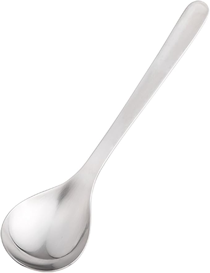 Sori Yanagi Simple Form Cutlery for Easy Use, Tsubamesanjo Stainless Steel Dessert Spoon, Sleek Design for Smooth Taste and Dishwasher Safe, Brushed Finish - Image 3