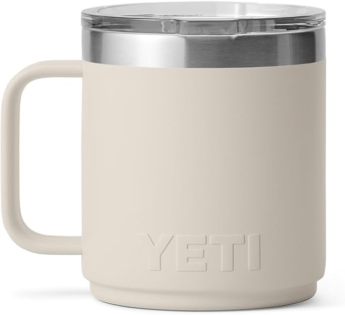 YETI Rambler 10 oz Ceramic Lined Stackable Mug, Vacuum Insulated, Stainless Steel with MagSlider Lid, Cape Taupe - Image 8