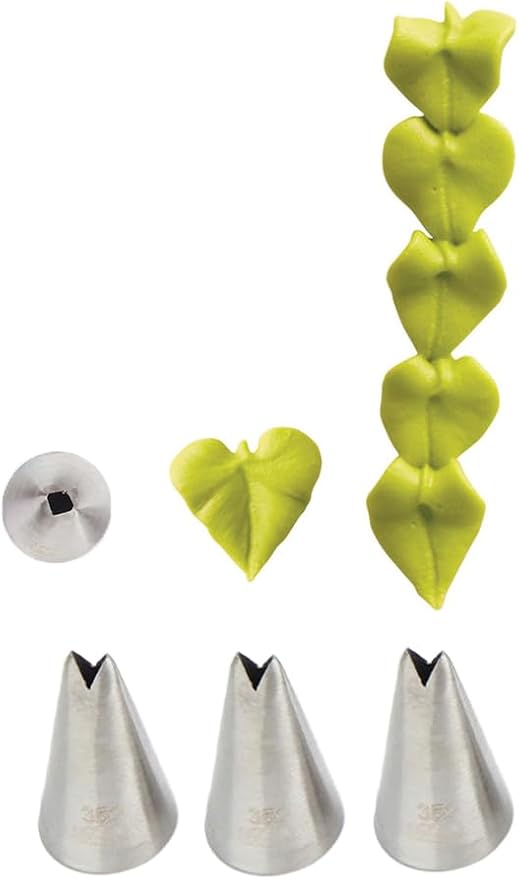 Leaf Piping Tip #352, 3-Piece Set – Create Stunning Leaves and Elegant Floral Embellishments