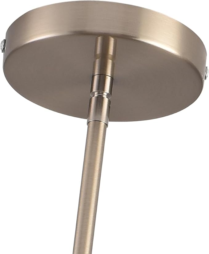 Brushed Nickel Pendant Lights,Modern Farmhouse Pendant Light,Light Fixture Kitchen Pendant Mini Hanging Light for Sink Island,Adjustable Height,Home Décor Lighting (Brushed Nickel 2 pack Stem Rod) - Image 4