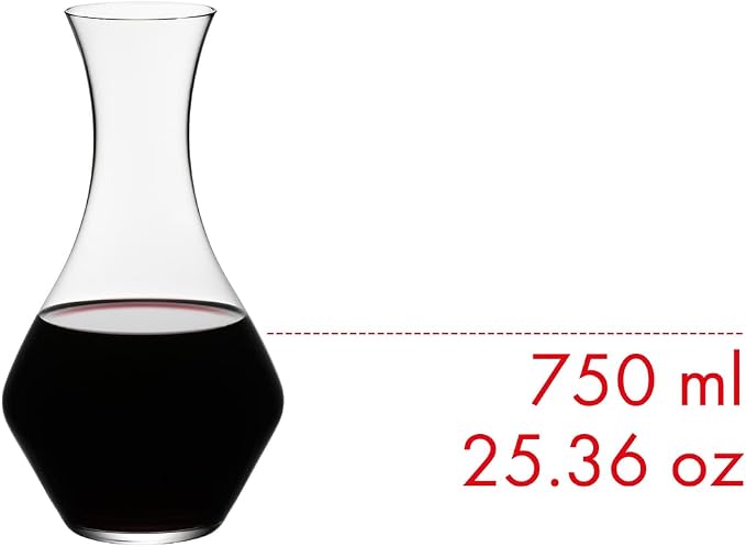 Riedel Cabernet Wine Decanter, Red Wine Decanter Crystal Glass 1440/13 | 37 1/8 oz capacity, 9 inches high, helps separate sediment from older vintages - Image 3