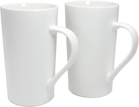 20oz Ceramic Coffee Mugs Set of 2, Large White Coffee Cups with Handle, Microwave and Dishwasher Safe, 20 Ounce Stoneware Tea Mugs for Home and Office, Gift for Coffee Lovers by Momugs