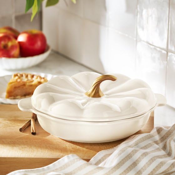 10-Inch Ceramic Pie Dish for Baking, Deep Round Stoneware Pie Pan with Fluted Edge, Oven Safe Bakeware for Fruit Pies, Quiche, Pot Pie, Tart and Dessert Baking - Image 2