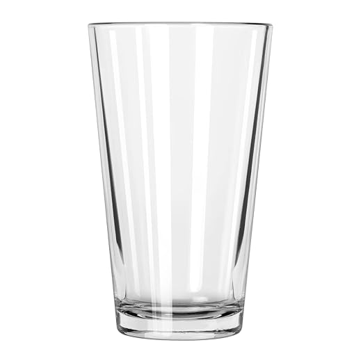 Libbey Glassware 1639HT Restaurant Basics Mixing Glass, Heat-Treated, 16 oz. (Pack of 24) | Heat-Treated for Enhanced durability & Breakage Resistance, BPA-Free, Durable, Dishwasher-Safe, 3.5" x 5.88" Tall by Libbey